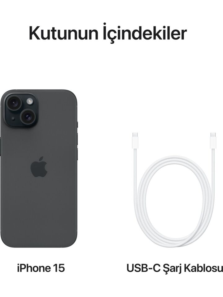 Apple iPhone 15 (Apple Türkiye Garantili) Siyah - 128GB