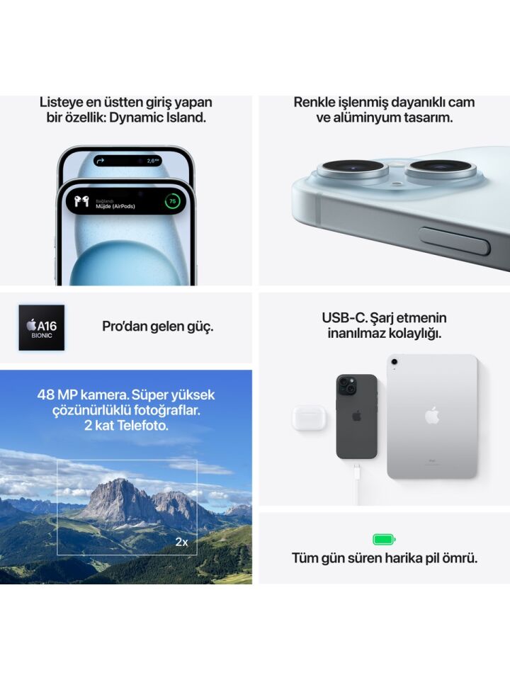 Apple iPhone 15 Plus (Apple Türkiye Garantili)